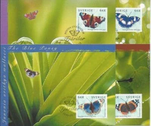 17675) Sweden 1999 FDC Maxi Card (x4) Butterflies - Butterfly - Picture 1 of 1