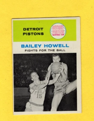 1961-62 Fleer Bailey Howell RC #55 Detroit Pistons Fights for the Ball EXCELLENT - Image 1 of 3