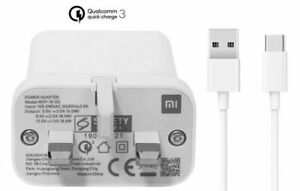 Genuine Xiaomi Fast Charger Plug OR USB-C Cable For Redmi Note 7 8 9 10 11 7 Pro