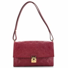 louis vuitton red handbolsa