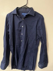 Vince Camuto Shirt, Adult Men 15.5/34-35 Blue Button Down Slim Fit Casual Shirt - Picture 1 of 5