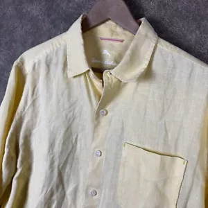 Tommy Bahama Button Up 100% Linen Shirt Mens Medium Casual Island Beach Relax - Picture 1 of 8