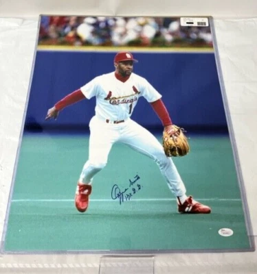 Ozzie Smith St. Louis Cardinals 16x20 Signed Protected Poster, JSA AUTHENTICATED - Image 1 of 4