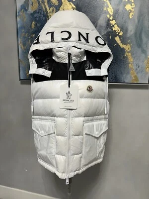 Nuevo Moncler Mujeres Ciboure Perla Blanco Plumón Chaleco Talla 2 (M) Foto 1 de 4