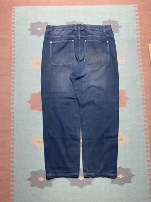 Vintage y2k baggy jeans moda wide leg pipes skater JNCO style hip hop 42x33 - Image 1 of 4