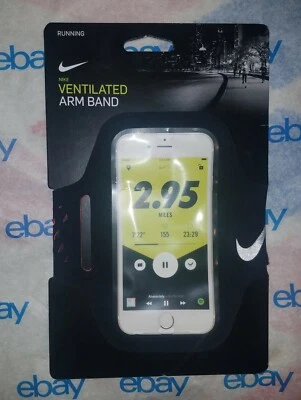 Nike Running Ventilated Phone Arm Band 129862 Black/Orange New with Tags  - Image 1 of 3