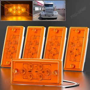 5x Luces marcadoras LED ámbar de 4,7 pulgadas para techo de cabina para Freightliner Columbia - Imagen 1 de 7