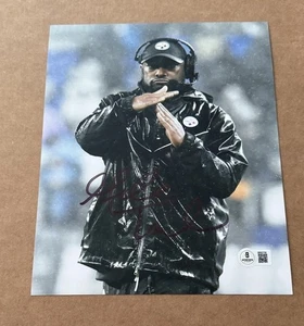 MIKE TOMLIN SIGNED PITTSBURGH STEELERS 8X10 PHOTO BECKETT COA HAND SIGNED #2 - Picture 1 of 1