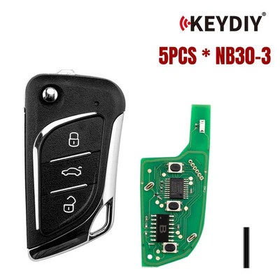 5x KEYDIY Remotes KD NB30-3 Universal Flip Remote Key 3 Buttons Type - Image 1 of 4