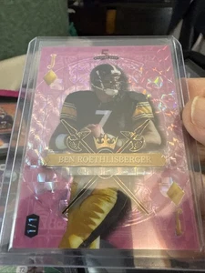 Ben Roethlisberger 2024 Wild Card Jack Of Diamonds Pink Serial 1/1 (77) - Foto 1 di 2