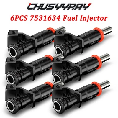 Juego de 6 inyectores de combustible PREMIUM 7531634 para BMW X5 2007 2008 2009-2010 Foto 1 de 4