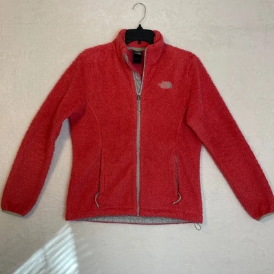 The North Face 女式羊毛夹克珊瑚粉色全拉链 M M — 第 1/4 张图片