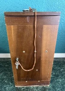 Antique Cherrywood Storage Box With 2 Keys 16x10x8” Wooden Storage Box - Picture 1 of 19