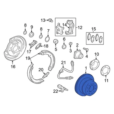 For Toyota Land Cruiser 2008-2021 Toyota 4243160290 Rear Disc Brake Rotor Foto 1 de 2