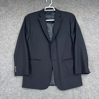 Blazer Nordstrom Juvenil 18 Azul Marino Mezcla Lana 2 Botones Muesca Solapa Forrada Foto 1 de 4
