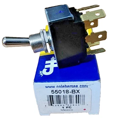 (数量:1)原始设备制造商 Cole Hersee 55018-BX,55018BX 开/关,25 安培切换开关 11/16 英寸 — 第 1/4 张图片