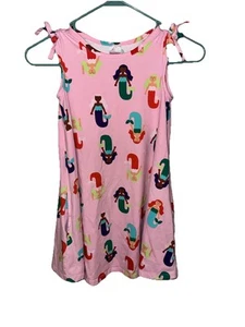 Hanna Andersson Pink Mermaid Tank Swing Dress Size EU 130 8 Girls - Picture 1 of 5