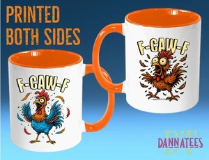 Funny F-Caw-F Chicken Coffee Mug Inappropriate Rooster Humour Cup UV Print 3D A3 - Picture 1 of 7