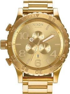 Orologio Uomo NIXON 51-30 Chrono Cronografo Tono Oro A083-502 - Foto 1 di 13