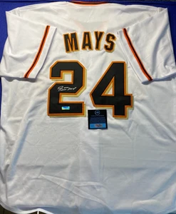 WILLIE MAYS SIGNED AUTOGRAPHED SAN FRANCISCO GIANTS BASEBALL JERSEY SZ XL W/COA - Picture 1 of 6