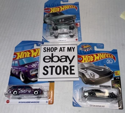 Hot Wheels Nightburnerz Custom Datsun 240Z Zamac Paquete De 3 Datsun Surtido Foto 1 de 4