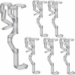 Valance Clips 6pcs 2-1/2'' Window Blinds Hidden Clip Retainer Holder Clear Pl... - Picture 1 of 3