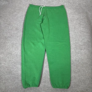 Vintage 90s Jansport Jogger Jogginghose Herren XL Grün Blank Fleece Made In USA - Bild 1 von 8