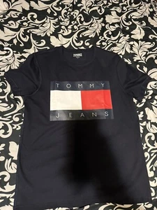TOMMY JEANS Shirt Adult Medium Navy Big Box Logo - Picture 1 of 1