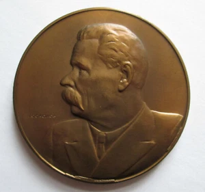 MAXIM GORKY. USSR COMMEMORATIVE MEDAL PLAQUE. SIGNED. RARE. 1936 - Picture 1 of 11