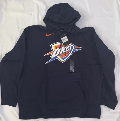 Men's Oklahoma City Thunder Nike Club Fleece Pullover Hoodie 3XL NWT $70 Cover