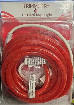 Trimmery Christmas Lights Red Crystallized Rope Light 18 Feet - Image 1 of 4