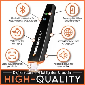 Air Reading Pen & Pen Scanner | Translator Pen for Dyslexia, Students & Profe... - Photo 1/1