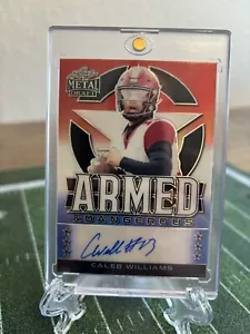 Caleb Williams 2022 Leaf Metal Draft Armed and Dangerous Autographed RC 10/10 - Picture 1 of 4