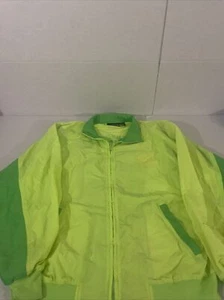 VINTAGE HUGO BOSS WINDBREAKER JACKET NEON GREEN SZ MEDIUM - Picture 1 of 6