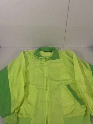 VINTAGE HUGO BOSS WINDBREAKER JACKET NEON GREEN SZ MEDIUM - Image 1 of 4