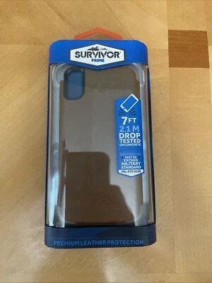 Nueva Funda Griffin Survivor Prime Series Marrón Para iPhone X Cuero Foto 1 de 4