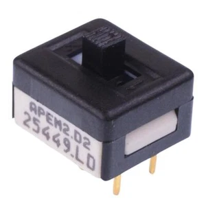 25449NLDH APEM On-Off-On Professional PCB Slide Switch High Actuator DPDT - Picture 1 of 1