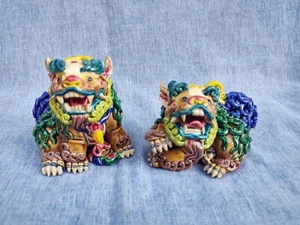 pair vintage Tao Chi Taiwan ceramic dragons - Picture 1 of 10