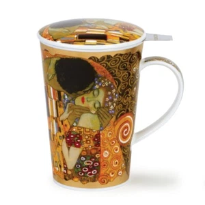 Dunoon Tasse Belle Epoque Kuss Klimt mit Sieb und Deckel Shetland - Bild 1 von 1