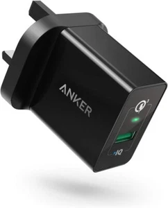 Anker 18W USB Quick Wall Charger Quick Charge 3.0 for Samsung Galaxy S22/LG/HTC - Picture 1 of 6
