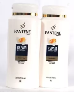 2 Bottles Pantene Pro V 25.4 Oz Repair & Protect Nourishment Every Wash Shampoo - Picture 1 of 1