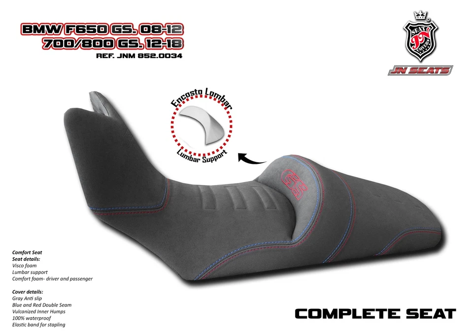 BMW F700GS F800GS 2008-2018 JN-Europe Complete Comfort Seat+JN+Visco 8520034 - Image 1 of 1