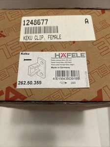 200 piezas Box-Hafele Keku Clip Marco Componente Push-in Fitting Hembra 262.50.359 - Imagen 1 de 7