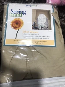 Springmaid 3 Piece Set Jabot Valance Tigereye  - Picture 1 of 2