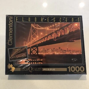 Clementoni Fluorescent San Francisco 1000 Piece Jigsaw Puzzle Golden Gate Bridge - Picture 1 of 6