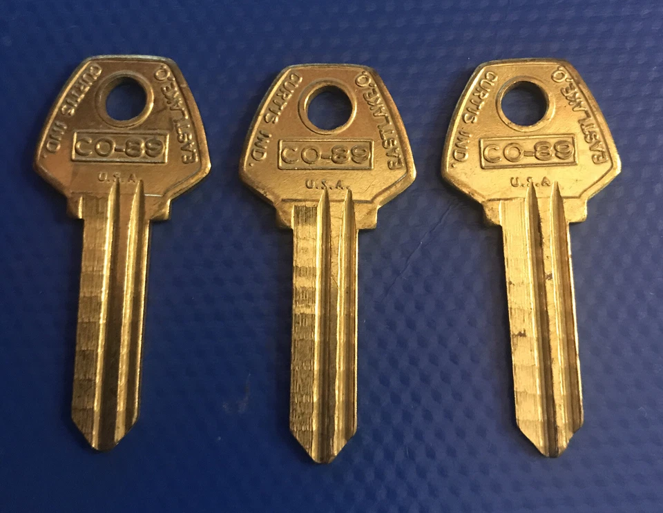 Curtis  key blanks  CO-89  VINTAGE KEY    CO89                Set of 3     [KB3] - Image 1 of 2