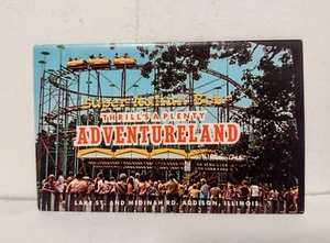 Vintage 1973 Adventureland Addison IL Postcard Booklet Amusement Park Souvenir - Picture 1 of 11