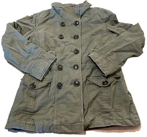 Coffee Shop Military Style Double Breasted Lined Jacket Women’s Medium - Picture 1 of 10