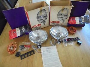 LUCAS FT11 FOG LAMPS WITH SWITCHES WIRING NOS TRIUMPH MINI ESCORT LOTUS 