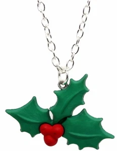 Bluebubble FELIZ NAVIDAD Clásico Acebo Collar Funky Festivo Diversión Navidad - Imagen 1 de 3